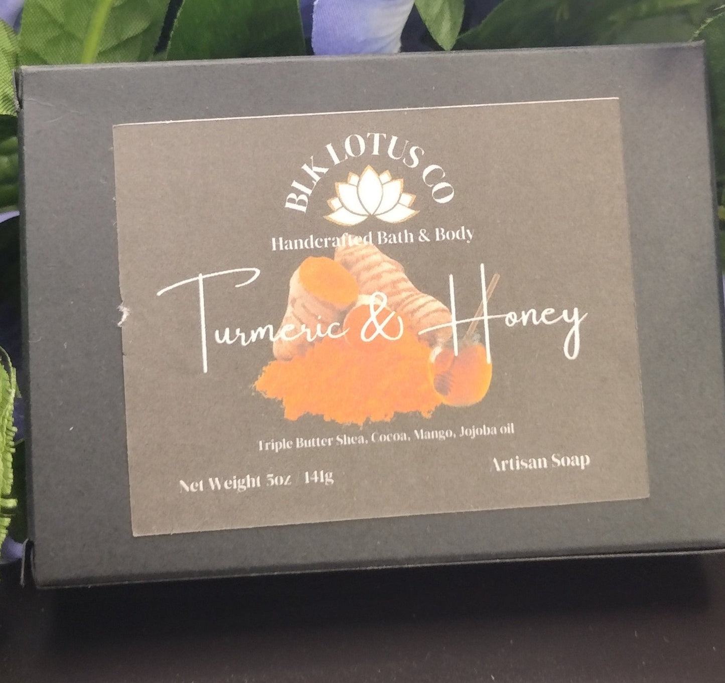 Blk Lotus Co 5oz Golden Glow Handcrafted Turmeric, Honey, and Triple Butter Soap
