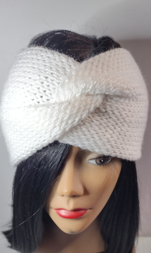Blk Lotus Co White Twist Knit Headband: Timeless Elegance and Winter Comfort