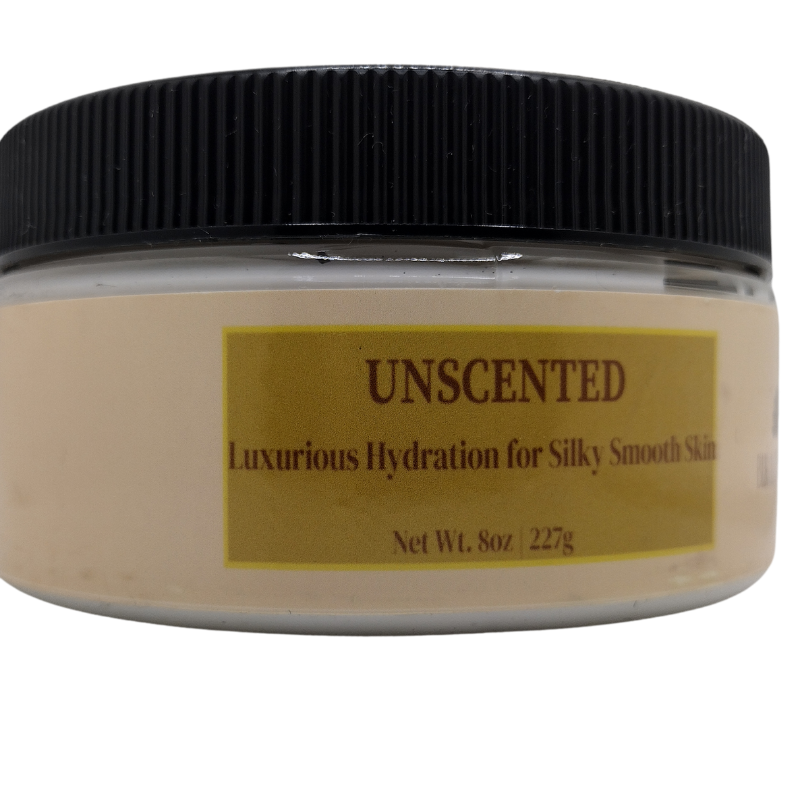 BLK Lotus Co Luxury Unscented Whipped Body Butter Cream for Sensitive Skin – 24-Hour Hydration with Shea & Cocoa Butter