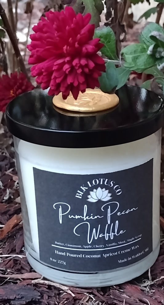 Blk Lotus Co 8oz Pumpkin Pecan Waffle Delight: Hand-Poured Luxury Candle