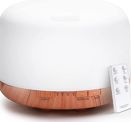 ***Pre-Order Now*** Blk Lotus Co Large 500ml Premium Essential Oil Diffuser, Air Purifier, Vaporizer,– 5-in-1 Ultrasonic Aromatherapy Humidifier with Remote & Auto-Off