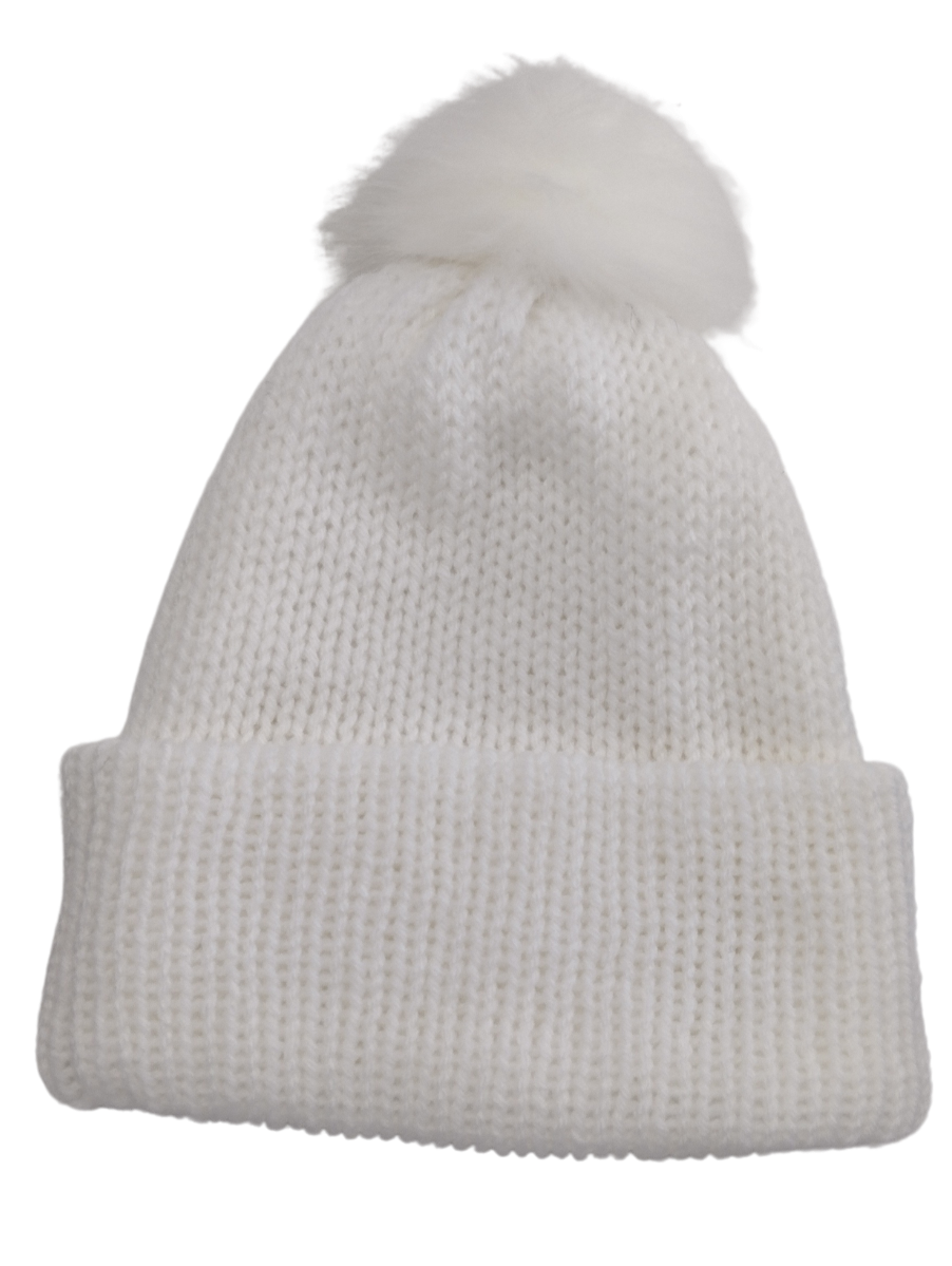 Knitted Slouchy Doubled Lined Wide Brim With or Without Pom-Pom