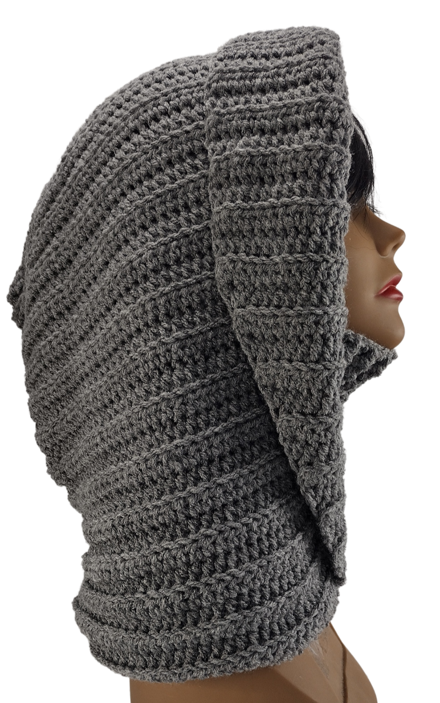 Crochet Unisex Hooded scarf women, crochet hoodie